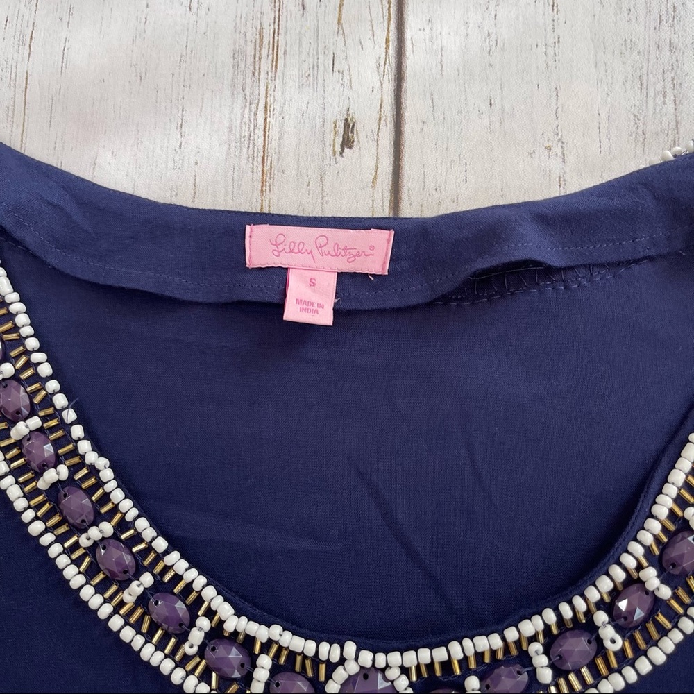 Lilly Pulitzer Sarah Tunic Dress Navy S - Picture 5 of 15